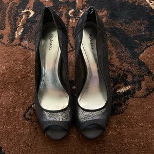 Satin Backed Sheer Shimmer Heel